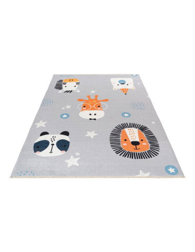 Eco-Friendly Kids Rug with Playful Animal Design
