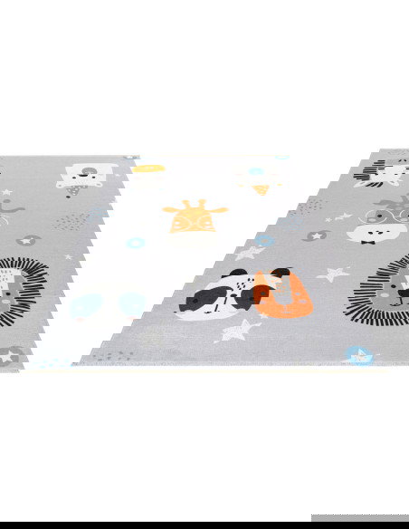 Eco-Friendly Kids Rug with Playful Animal Design