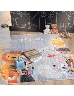 Greta 606 Natural Recycled Cotton Kids Rug 2