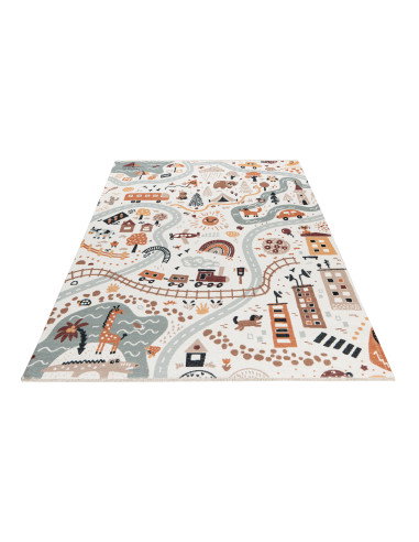 Greta 622 stre Natural Child-Friendly Rug with Playful Design