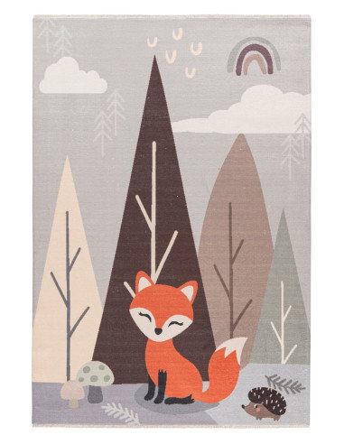 Greta 628 Foxx Kids’ Rug – Eco-Friendly Woodland Design