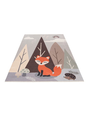 Greta 628 Foxx Kids’ Rug – Eco-Friendly Woodland Design