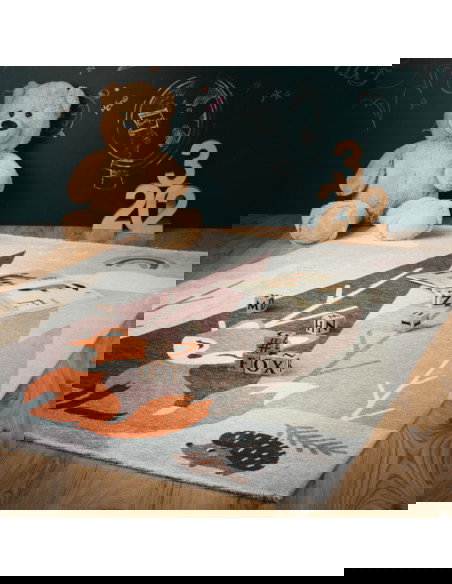 Tappeto moderno Greta 628 volpe per bambini