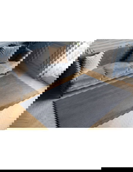 Infinity 200 Grey Soft Synthetic Rug – Modern Elegance