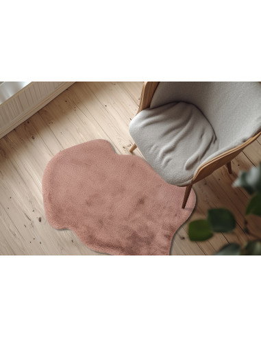 Tappeto moderno rosa cipria per salotto elegante