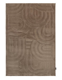 Interstellar 501 Taupe Rug with Modern Geometric Texture