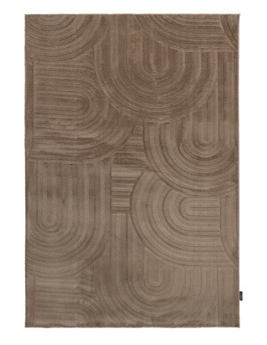 Interstellar 501 Taupe Rug with Modern Geometric Texture