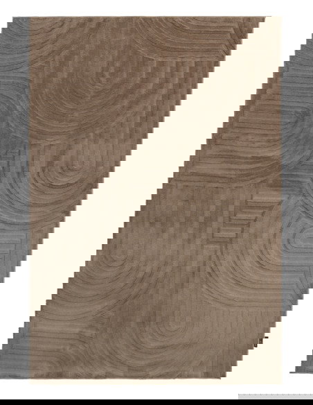 Interstellar 501 Taupe Rug with Modern Geometric Texture