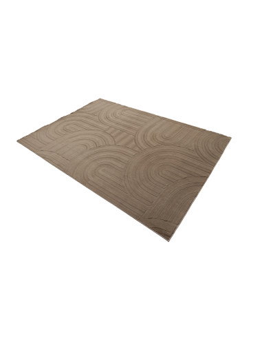 Interstellar 501 Taupe Rug with Modern Geometric Texture