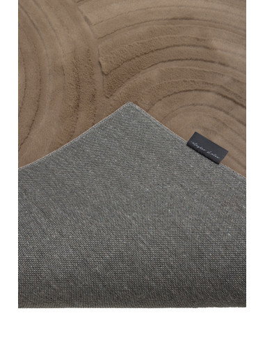 Interstellar 501 Taupe Rug with Modern Geometric Texture