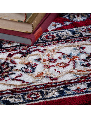 Tappeto salotto Isfahan 740 rosso elegante e moderno