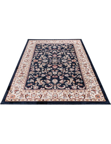 Isfahan 741 Navy Rug with Floral Pattern & Durable Design