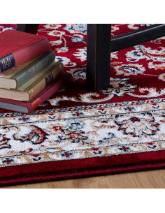 Isfahan 741 Red Classic Floral Rug – Durable & Elegant 2