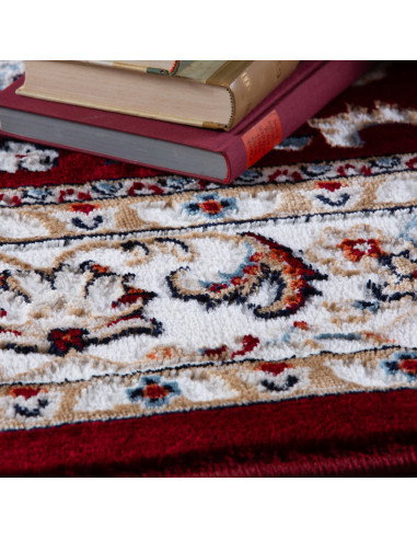 Isfahan 741 Red Classic Floral Rug – Durable & Elegant