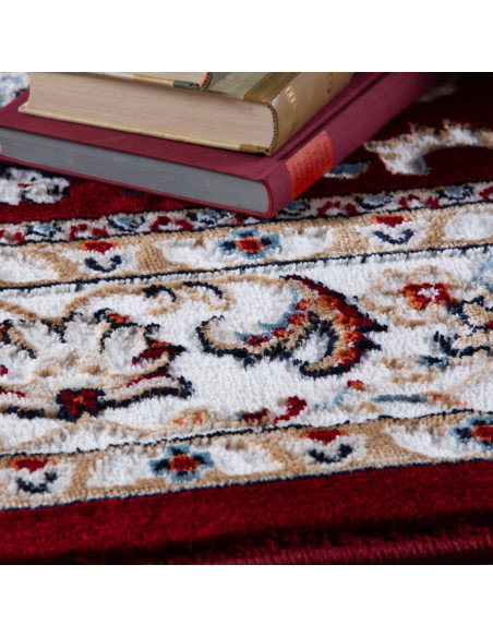 Isfahan 741 Red Classic Floral Rug – Durable & Elegant