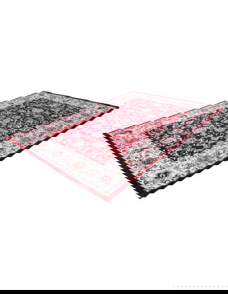 Tappeto Salotto Rosso Isfahan 741