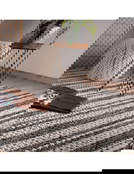 Jaipur 335 Grey Handwoven Wool Rug – Elegant Geometric Design