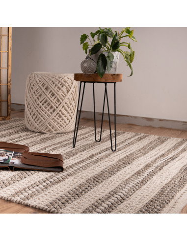 Jaipur 335 Taupe Handwoven Wool Rug – Elegant Design