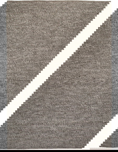 Kjell 865 Silver Handwoven Wool Rug – Elegant & Natural