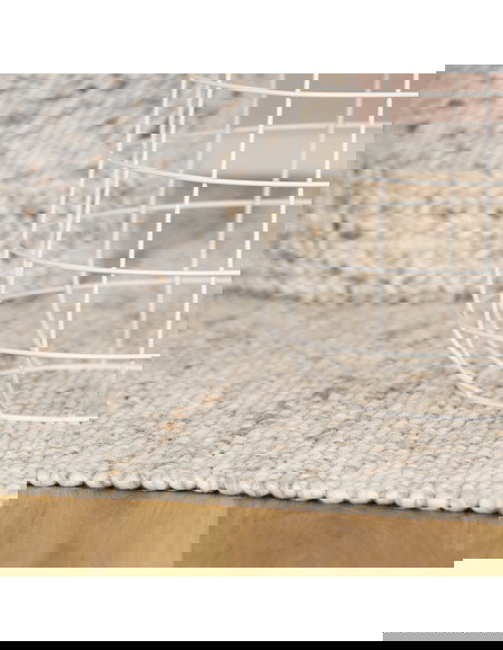 Kjell 865 Ivory Wool Rug – Handwoven Elegance