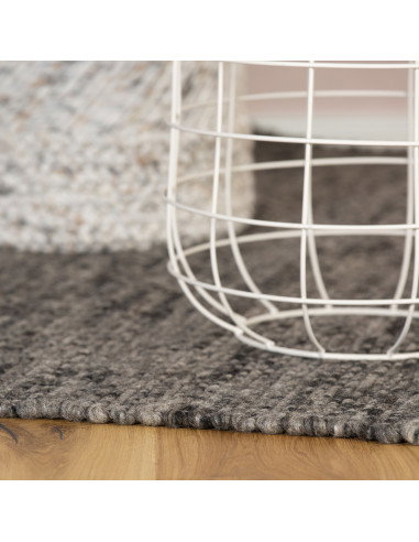 Kjell 865 Graphite Wool Rug – Handwoven Elegance