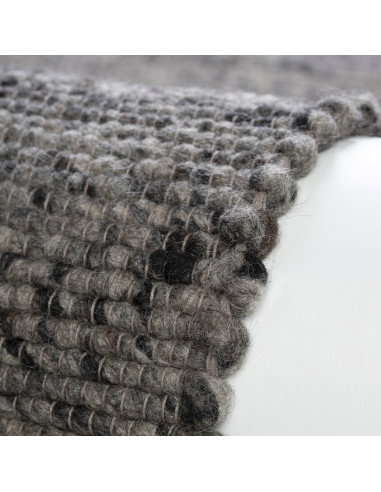 Kjell 865 Graphite Wool Rug – Handwoven Elegance