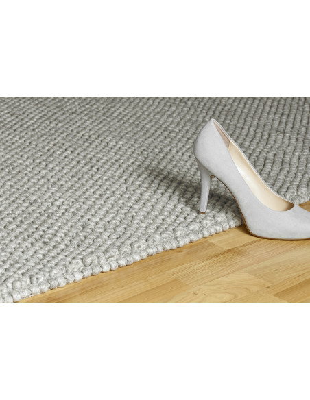 Loft 580 Silver Handmade Wool Rug – Elegant Silver Carpet