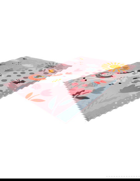 Playful Pink Kids Rug with Pony Design