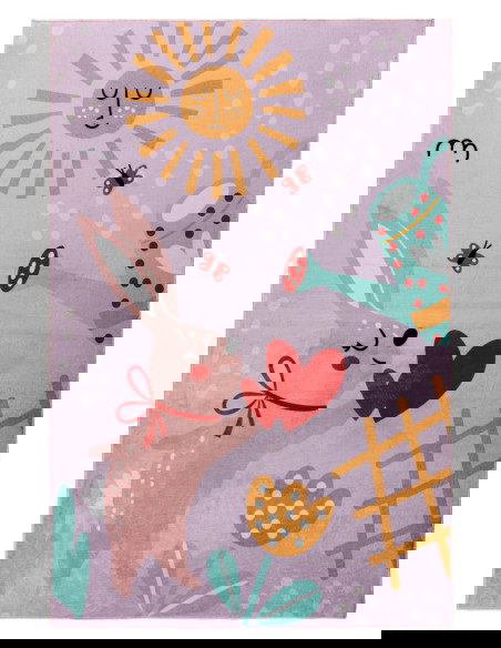 Tappeto moderno Magic Kids Lilla per Camerette