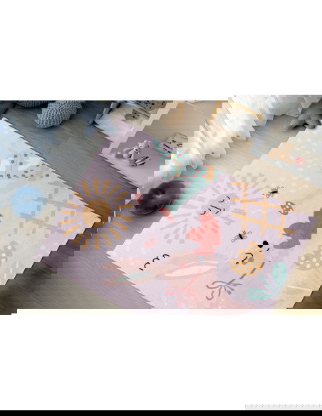 Tappeto moderno Magic Kids Lilla per Camerette