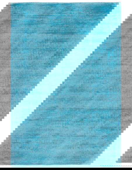 Maori 220 Turquoise Handwoven Viscose Rug