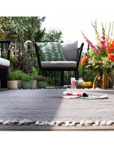 Tappeto moderno Nador 565 antracite per salotto