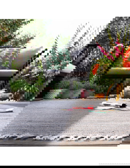 Tappeto moderno Nador 565 antracite per salotto