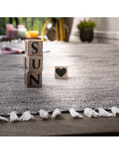 Tappeto moderno Nador 565 antracite per salotto