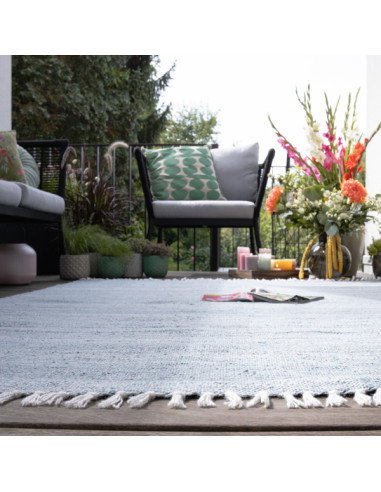 Tappeto moderno Nador 565 blu per salotto elegante