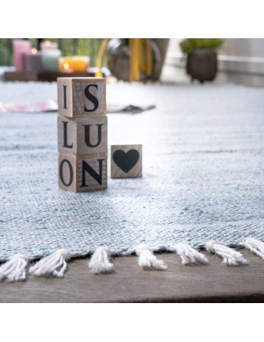 Nador 565 Blue Modern Rug – Durable Soft Blue Carpet