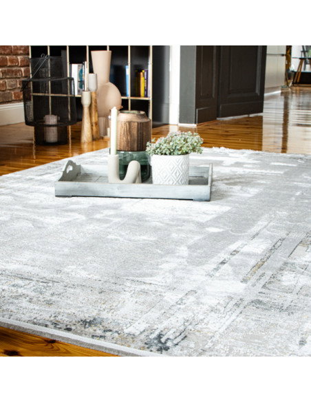 Noblesse 802 Grey Vintage-Style Rug with Elegant Design
