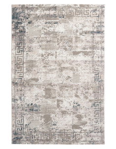 Opal 911 Taupe Vintage Rug with Blue Accents