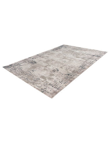 Opal 911 Taupe Vintage Rug with Blue Accents