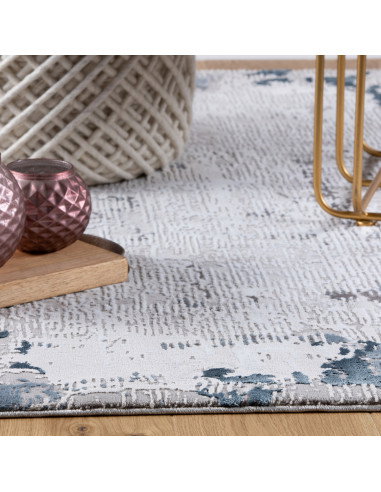 Opal 912 Blue Vintage Rug with Modern Abstract Design