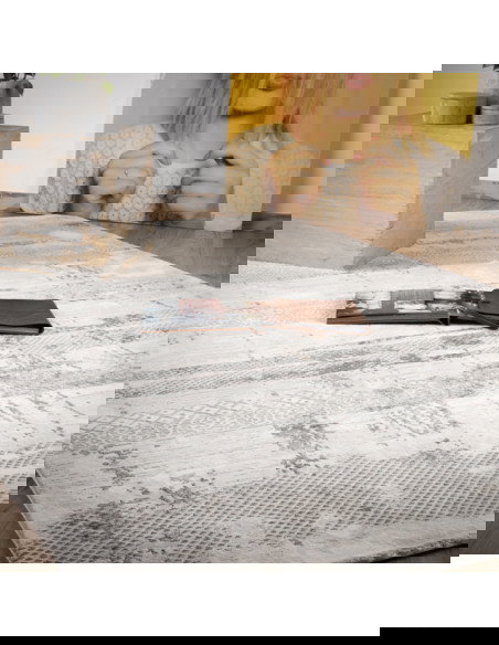 Tappeto Salotto Moderno Opal 918 Crema