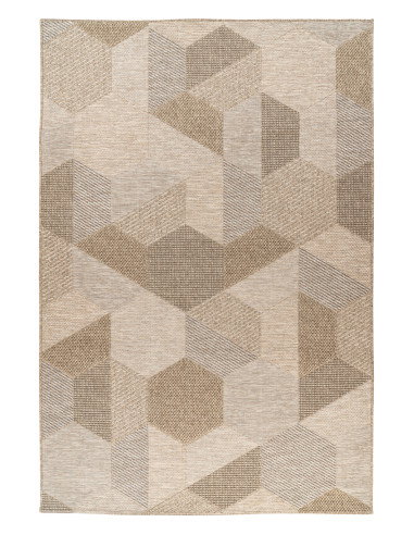 Oslo 705 Taupe Geometric Rug – Durable & Stylish