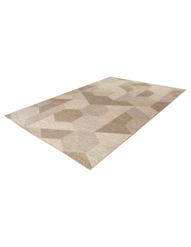 Oslo 705 Taupe Geometric Rug – Durable & Stylish