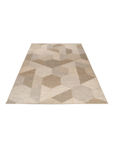 Oslo 705 Taupe Geometric Rug – Durable & Stylish