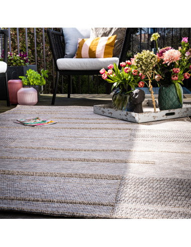 Oslo 706 Taupe Geometric Rug – Durable & Stylish