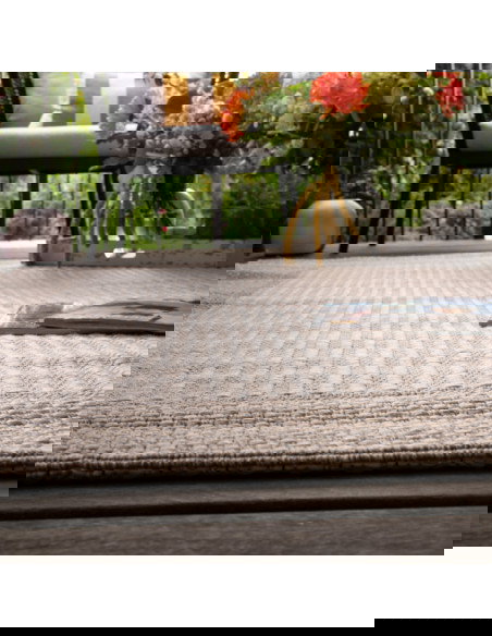 Oslo 709 Taupe Rug – Elegant Geometric Carpet