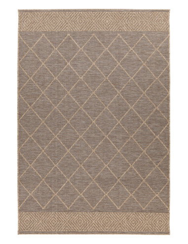 Oslo 710 Taupe Geometric Rug – Durable & Stylish