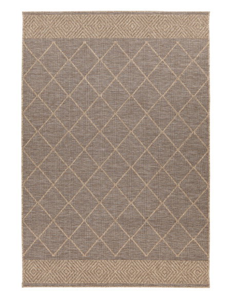 Oslo 710 Taupe Geometric Rug – Durable & Stylish