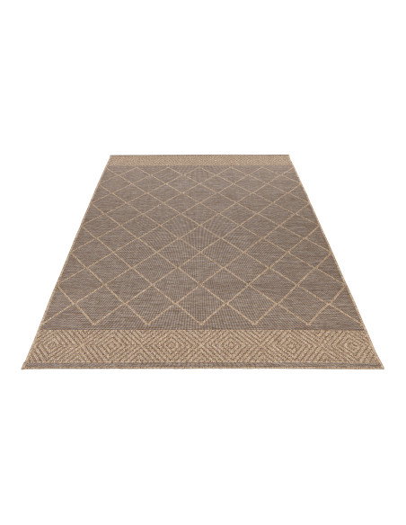 Oslo 710 Taupe Geometric Rug – Durable & Stylish