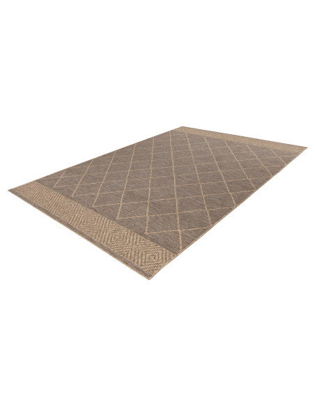 Oslo 710 Taupe Geometric Rug – Durable & Stylish